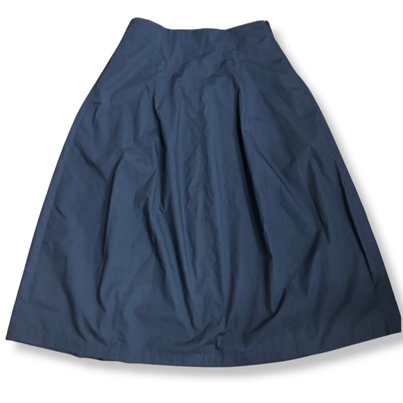 🖤 Classic Navy Midi Skirt | Elastic Back Waist | Pockets 🖤 - Picture 2 of 5